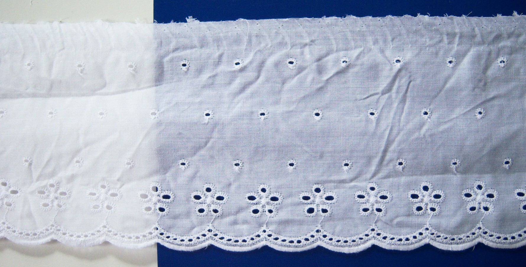 White Embr. 4 1/4" Trim