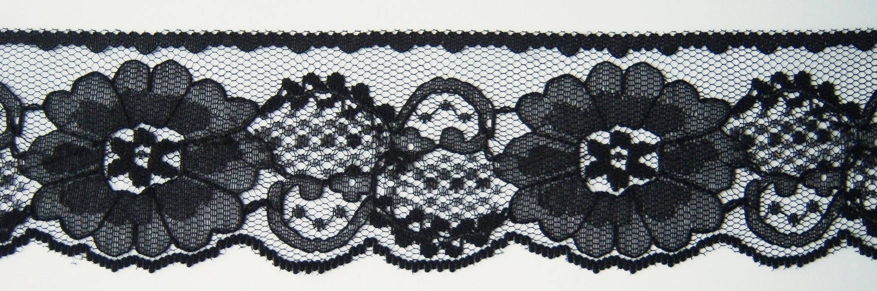 Jet Black 2 3/8" Nylon Lace