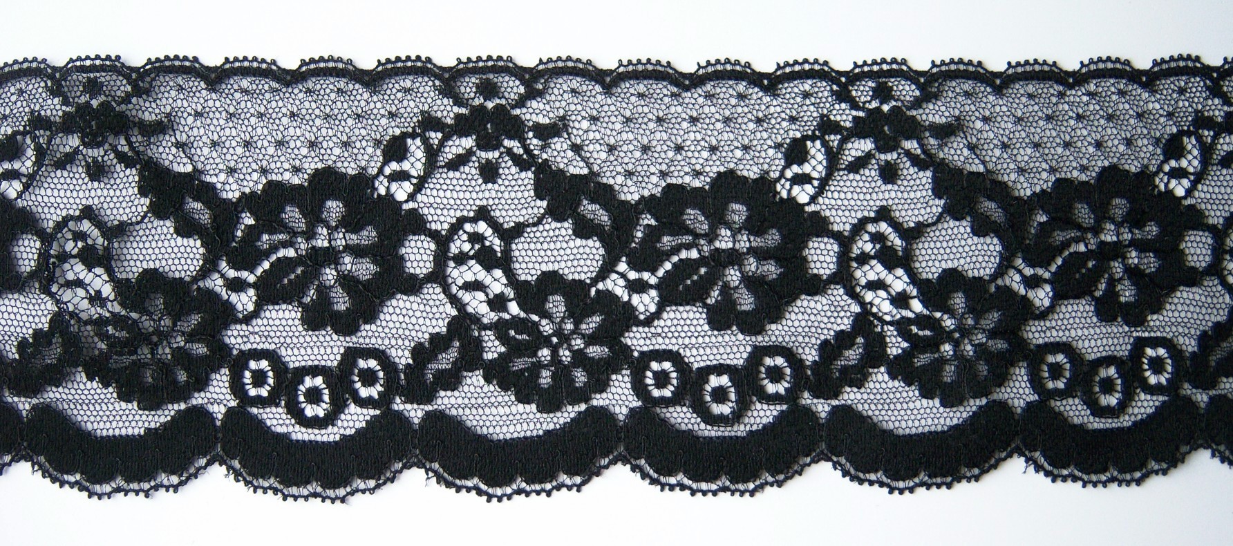 Black 3 3/8" Nylon Lace