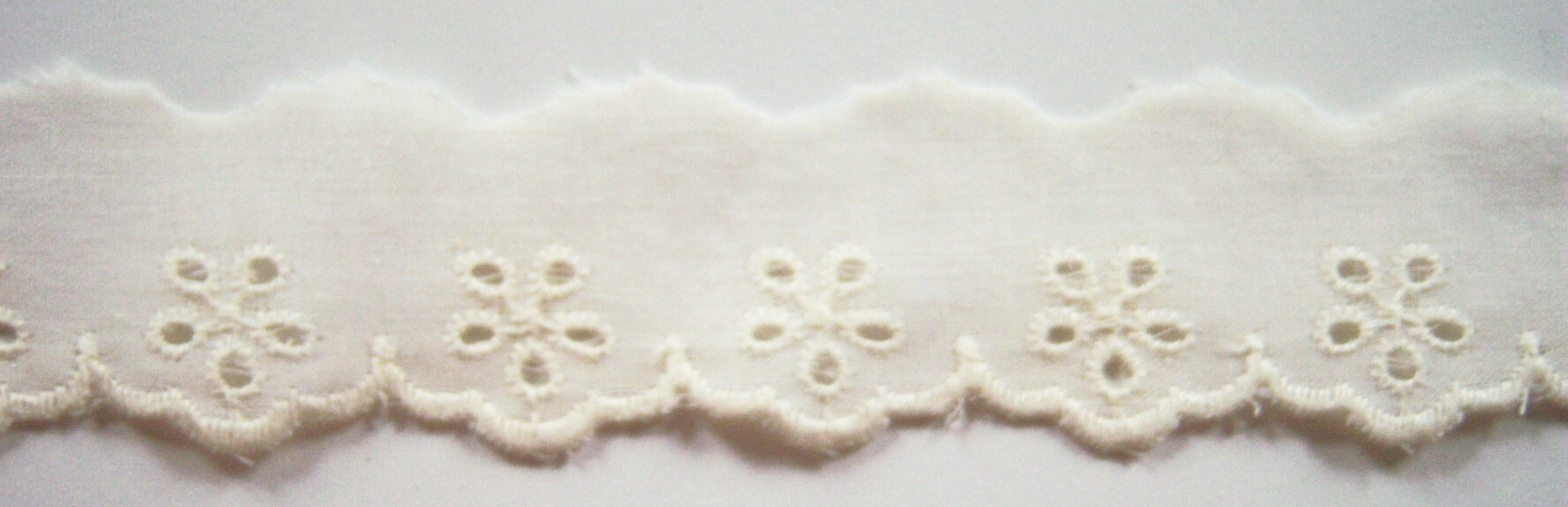 Candlelight 1 1/8" Ruffled Eyelet Lace