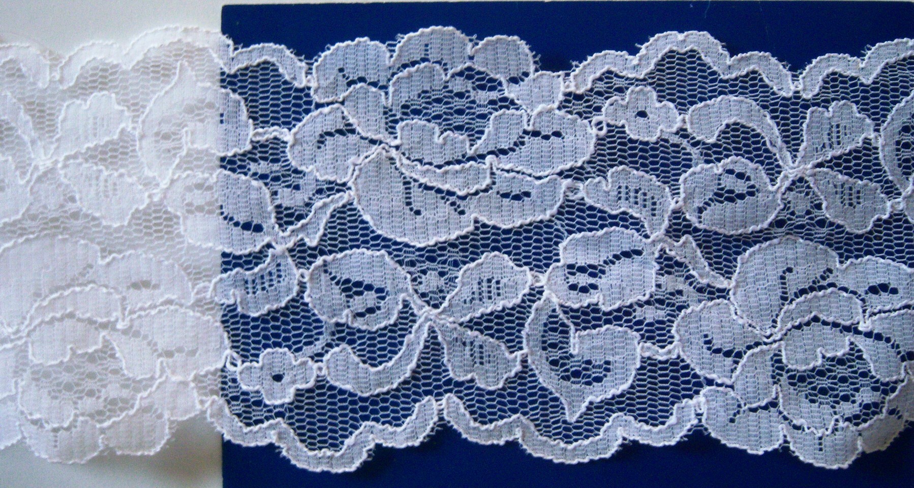 White Firm 4 3/4" Nylon Lace
