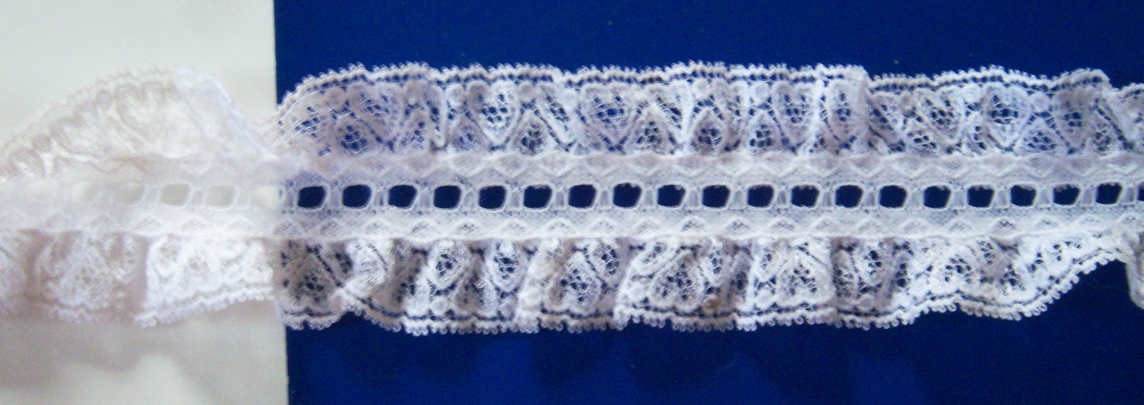 White 2" Ruffled Lace