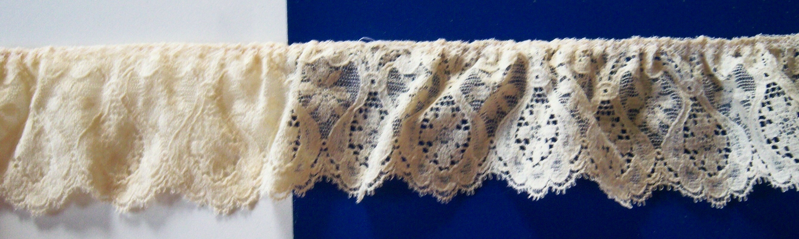 Ecru 2 1/2" Gathered Lace
