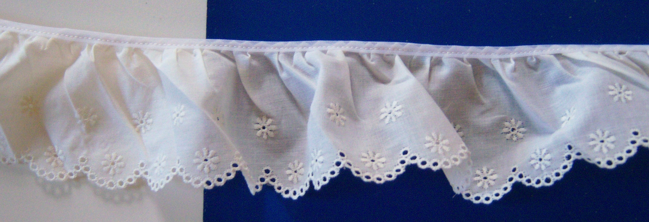 Light Ivory 2 3/4" Gathered Eyelet