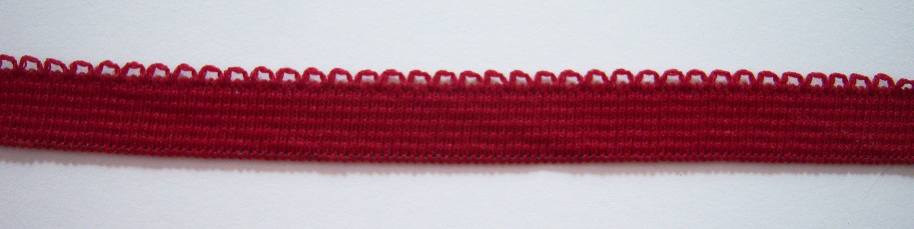 Ruby Red 9/16 Inch Picot Elastic