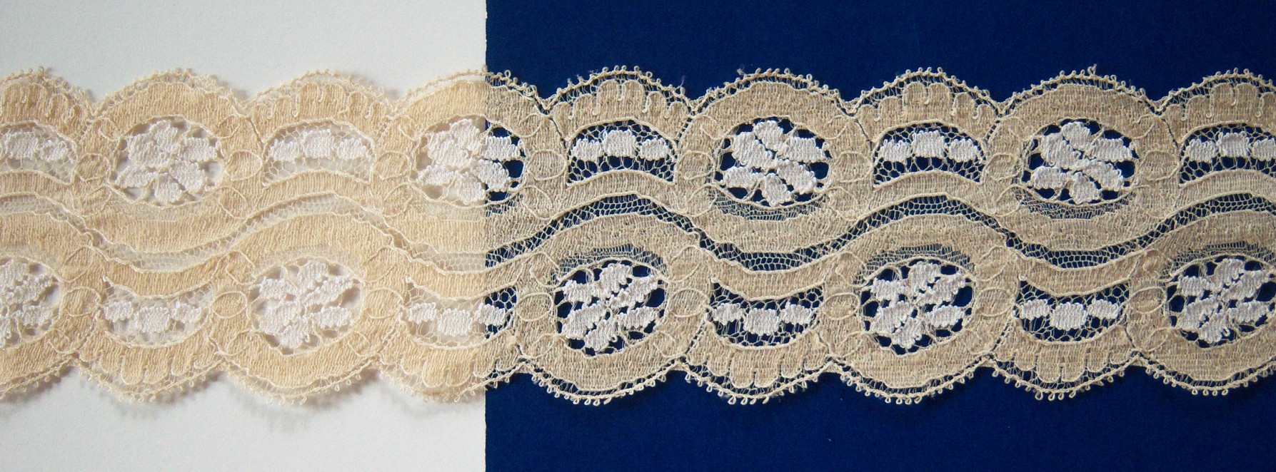 Golden Beige/White Lace