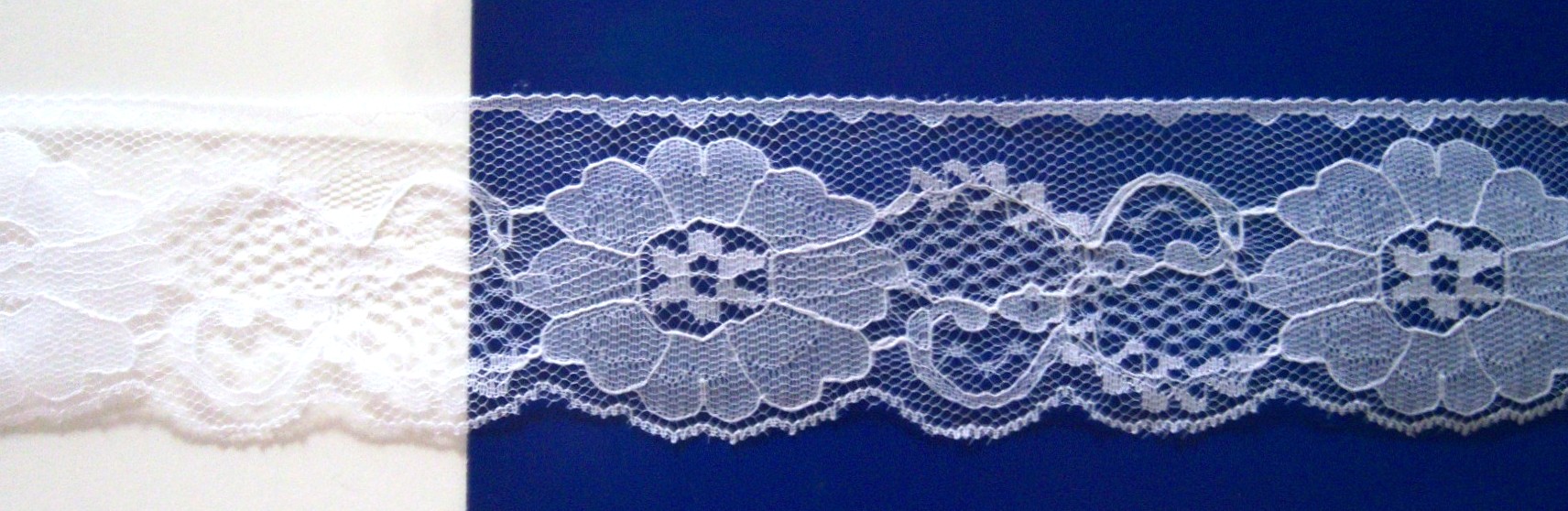 White 2 1/4" Nylon Lace