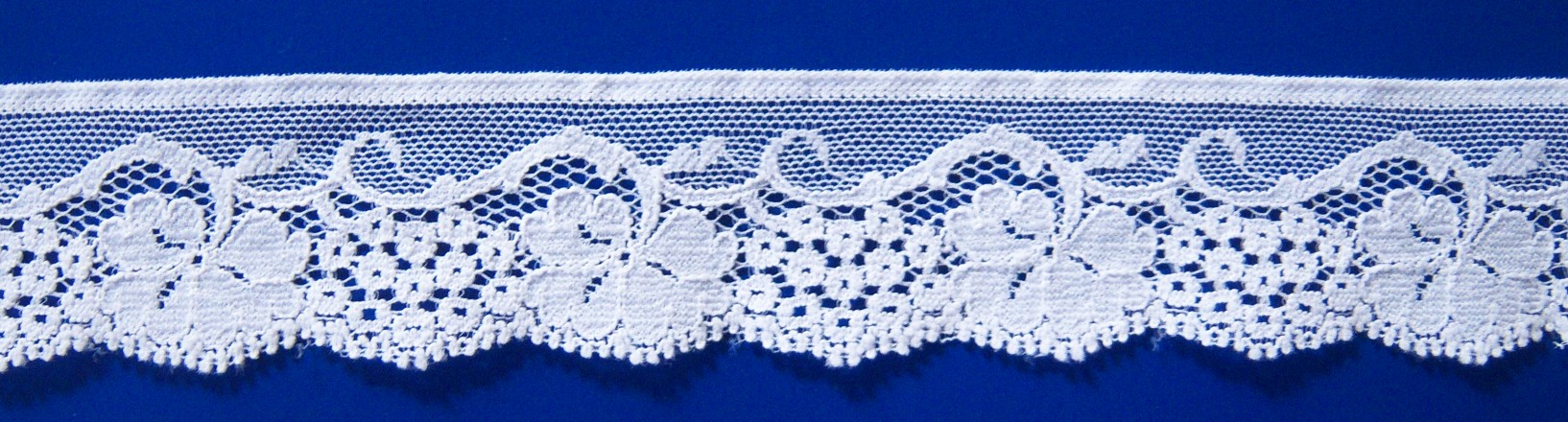 White 1 3/8" Nylon Lace