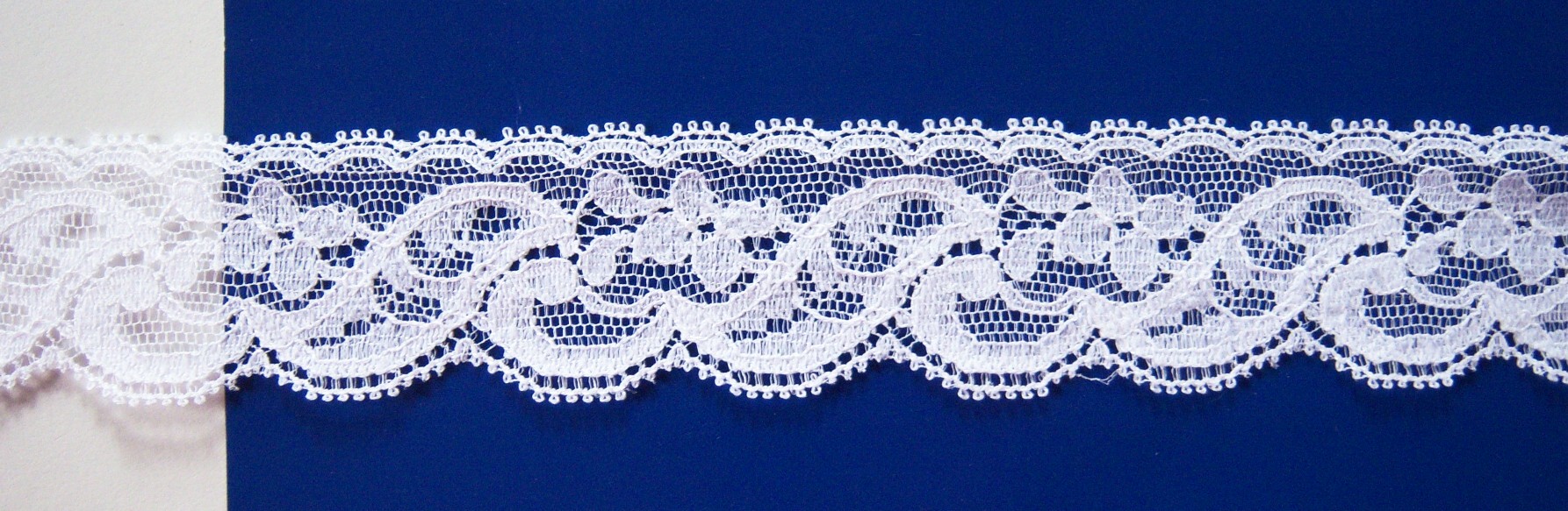 White Soft 1 1/4" Nylon Lace
