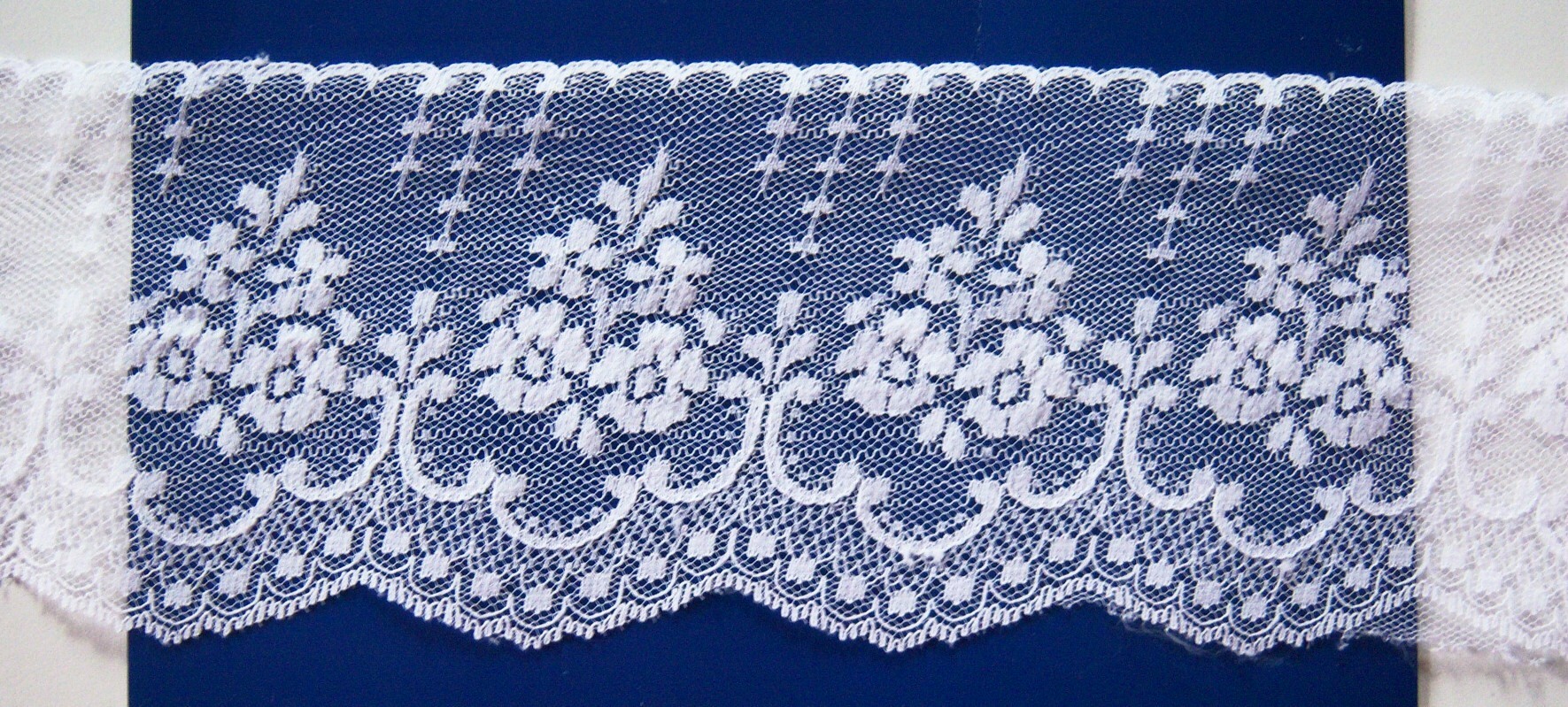 White 3 1/2" Nylon Lace