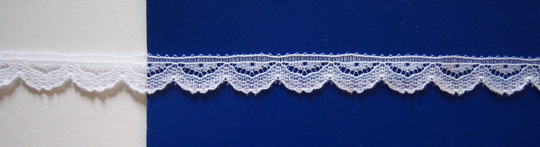 White Shiny 1/2" Nylon Lace