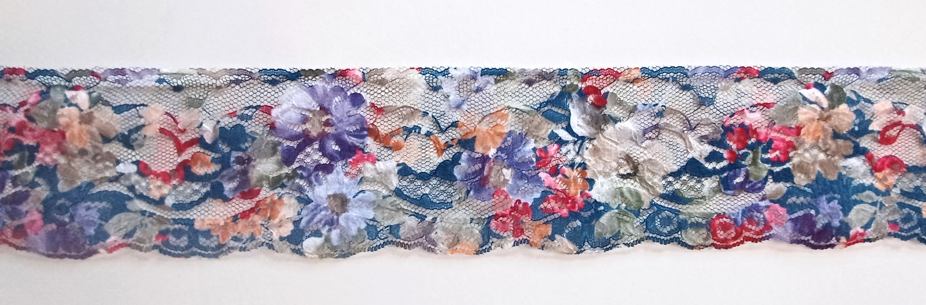 Sapphire/Lilac Print Lace