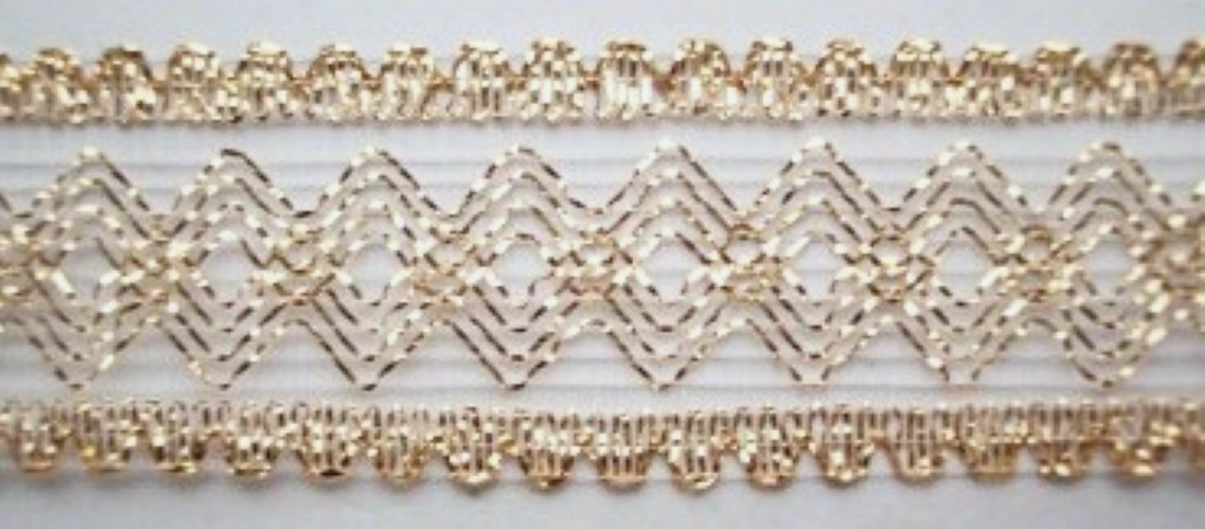 Gold Metallic 1" Sheer Trim