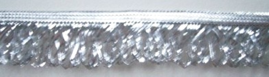 Silver 5/8" Metallic Fringe Trim