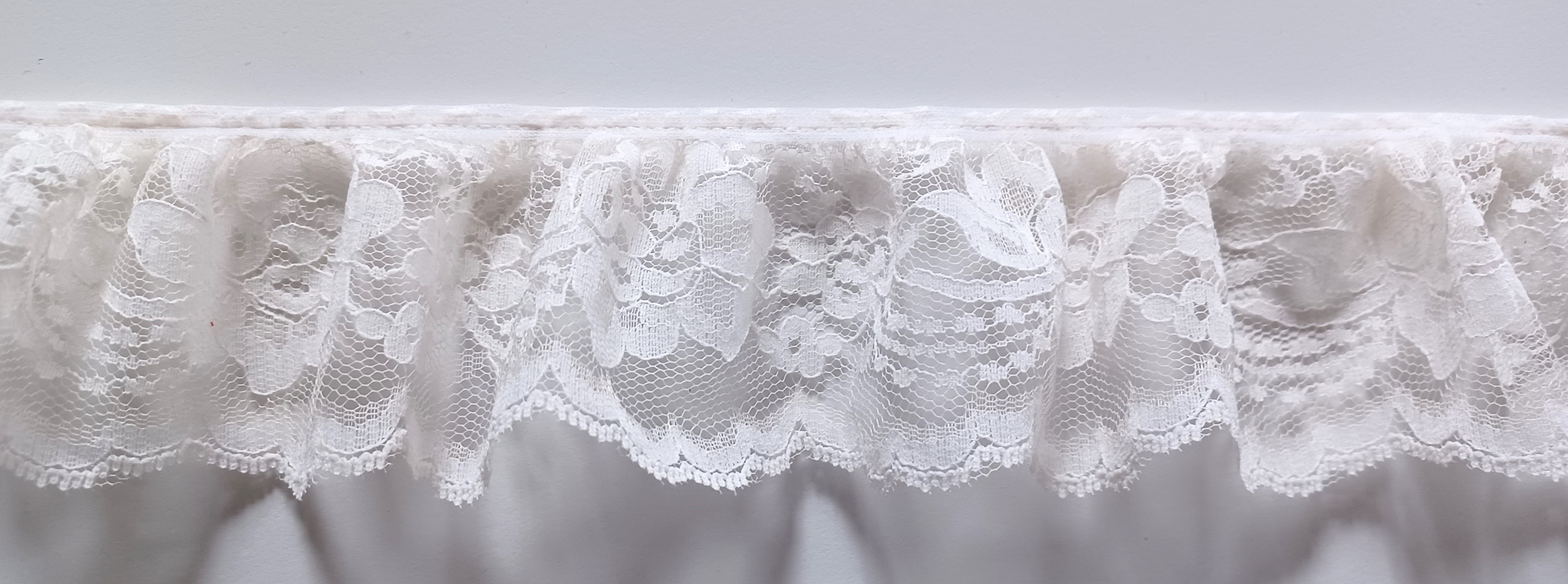 Natural 3" Gathered Lace