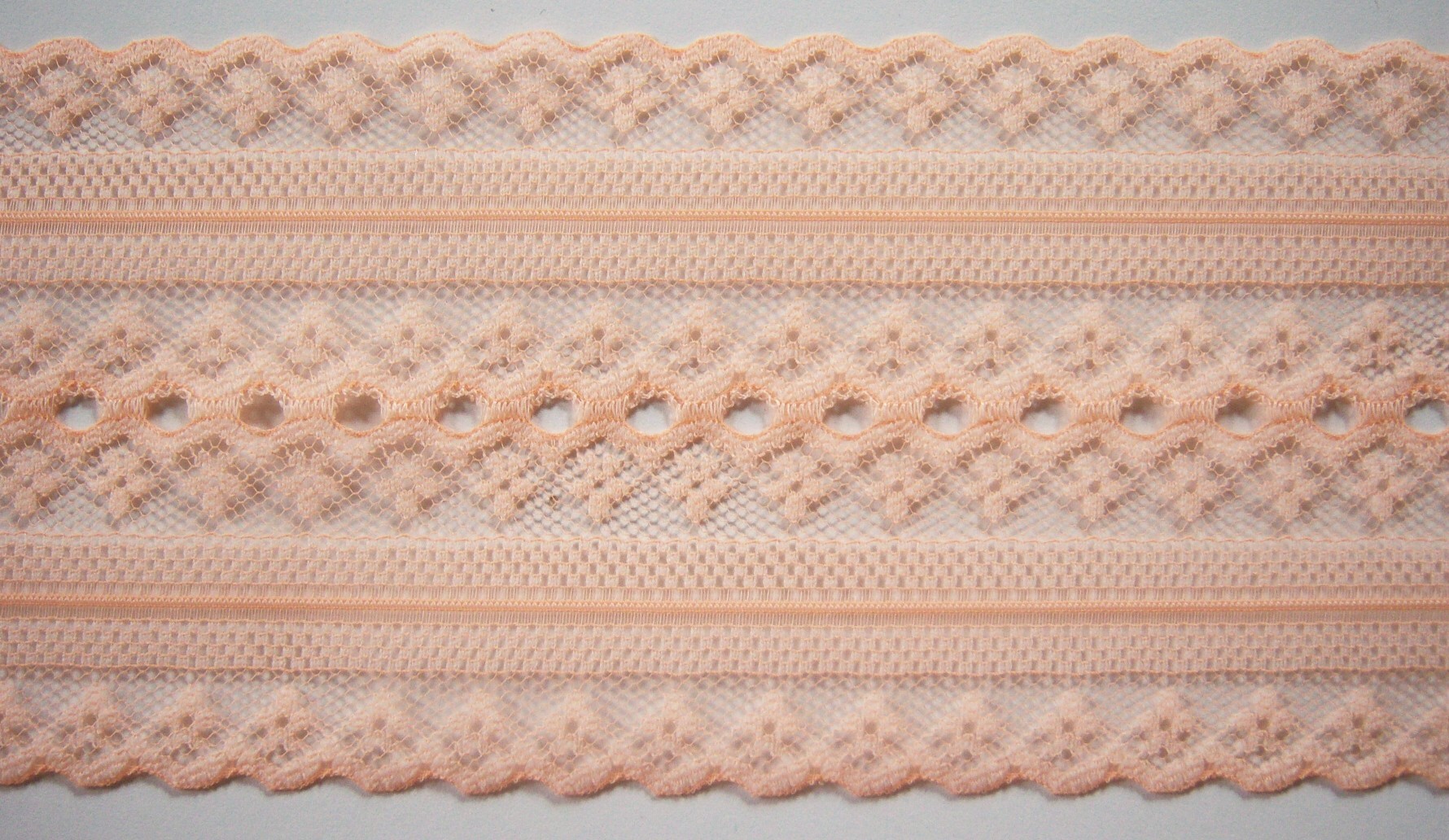 Peach 3 7/8" Nylon Lace