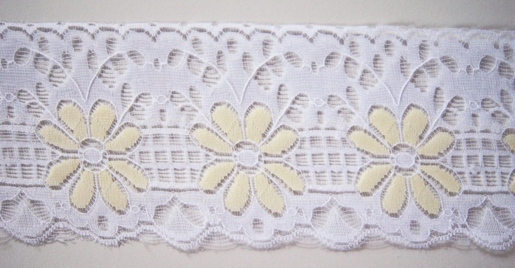 White/Yellow Nylon Lace