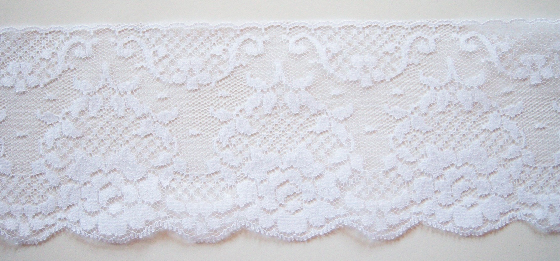 White 3 1/2" Nylon Lace