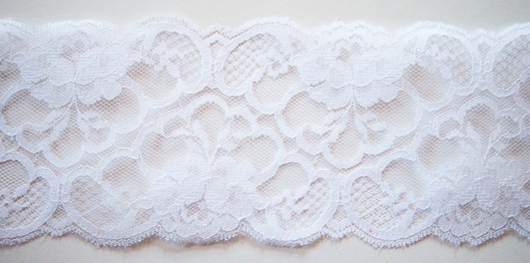 White 3 1/2" Nylon Lace