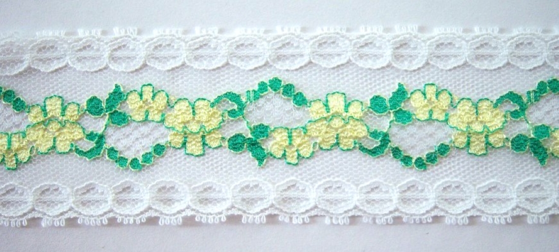 hite/Shiny Yellow 1 3/4 Inch Lace