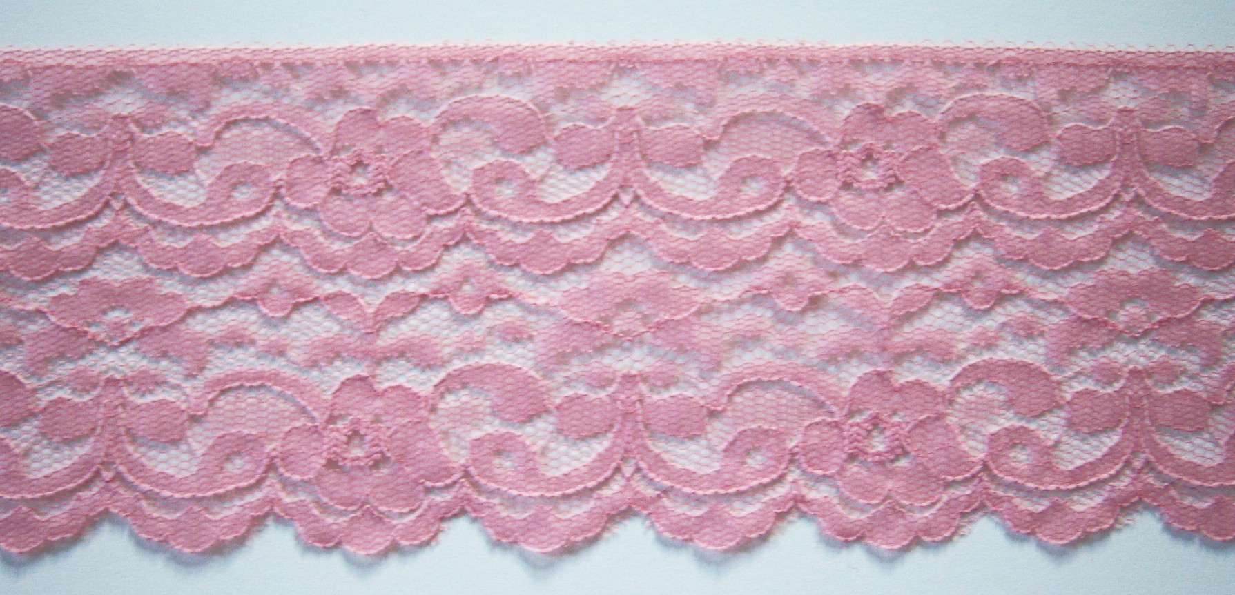 Dusty Rose 3 3/8" Nylon Lace