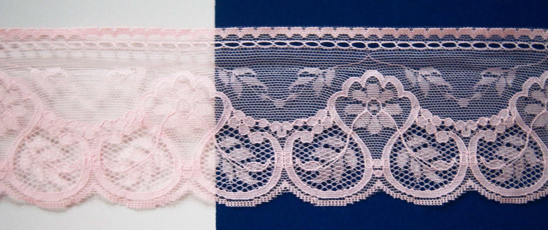 Colonial Pink 3 1/8" Nylon Lace