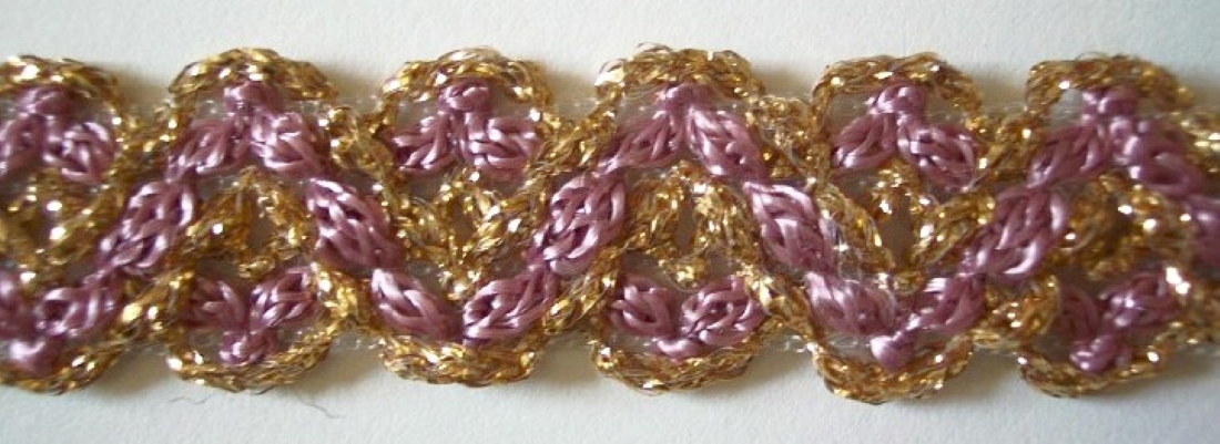 Gold Mylar/Mauve Trim