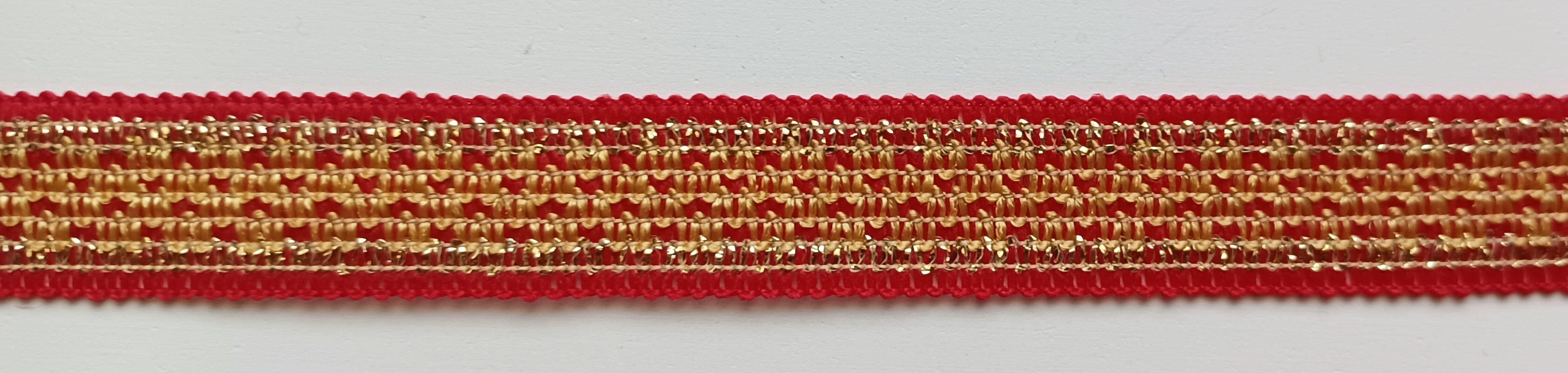 Crimson/Gold 5/8" Jacquard