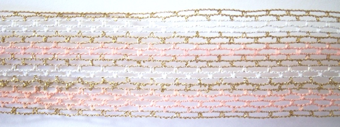 Peach/Gold Wired 1 3/4" Trim