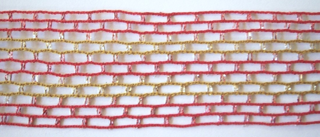 Tomato/Ant. Gold Wired 1 1/2" Trim