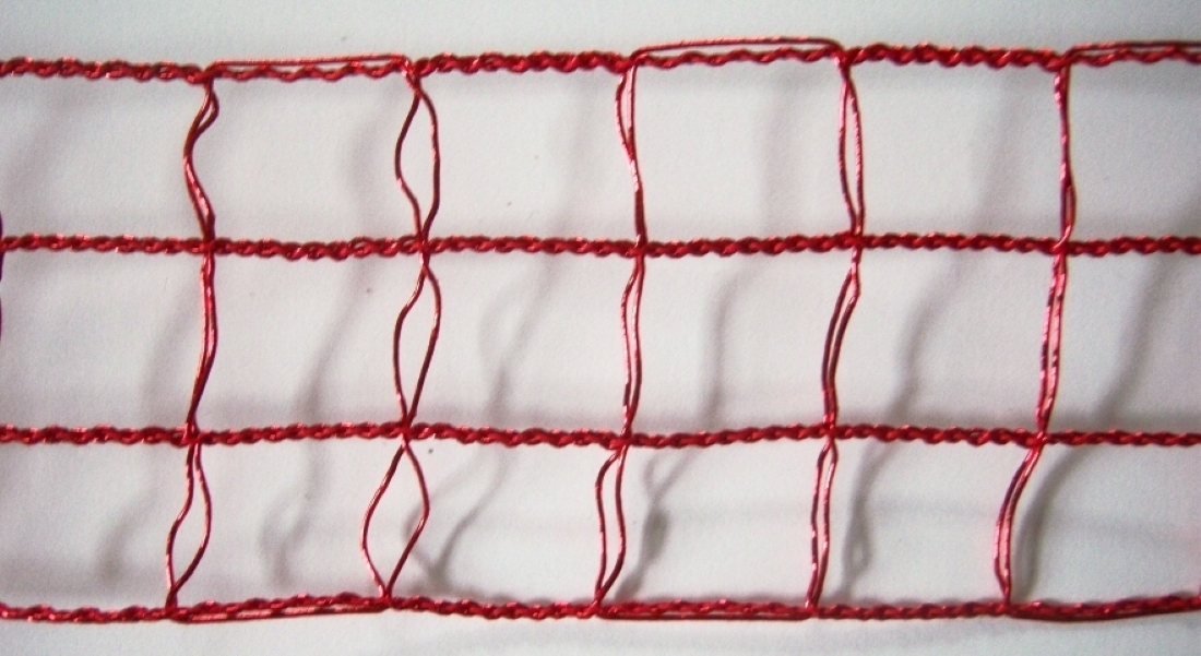 Red Metallic Wired 3" Trim