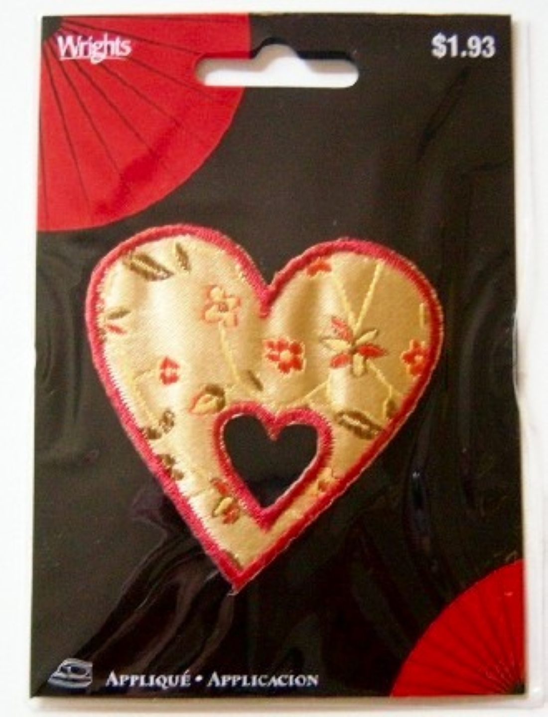 Red Oriental Satin Heart