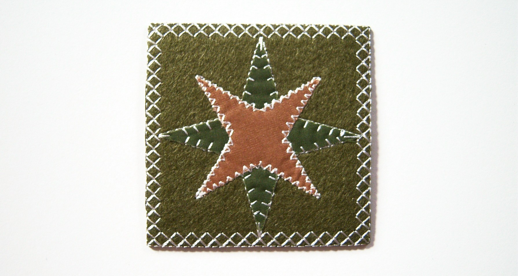 Quilt Square Star Iron On Applique
