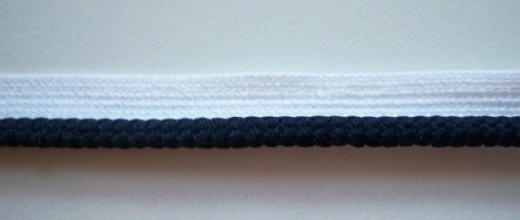 White/Navy  Piping
