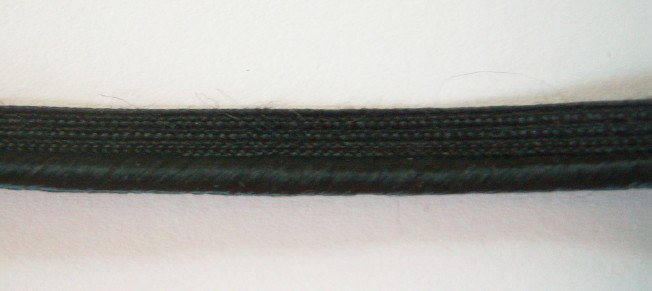 Black Satin Stitch 3/32 Inch Piping