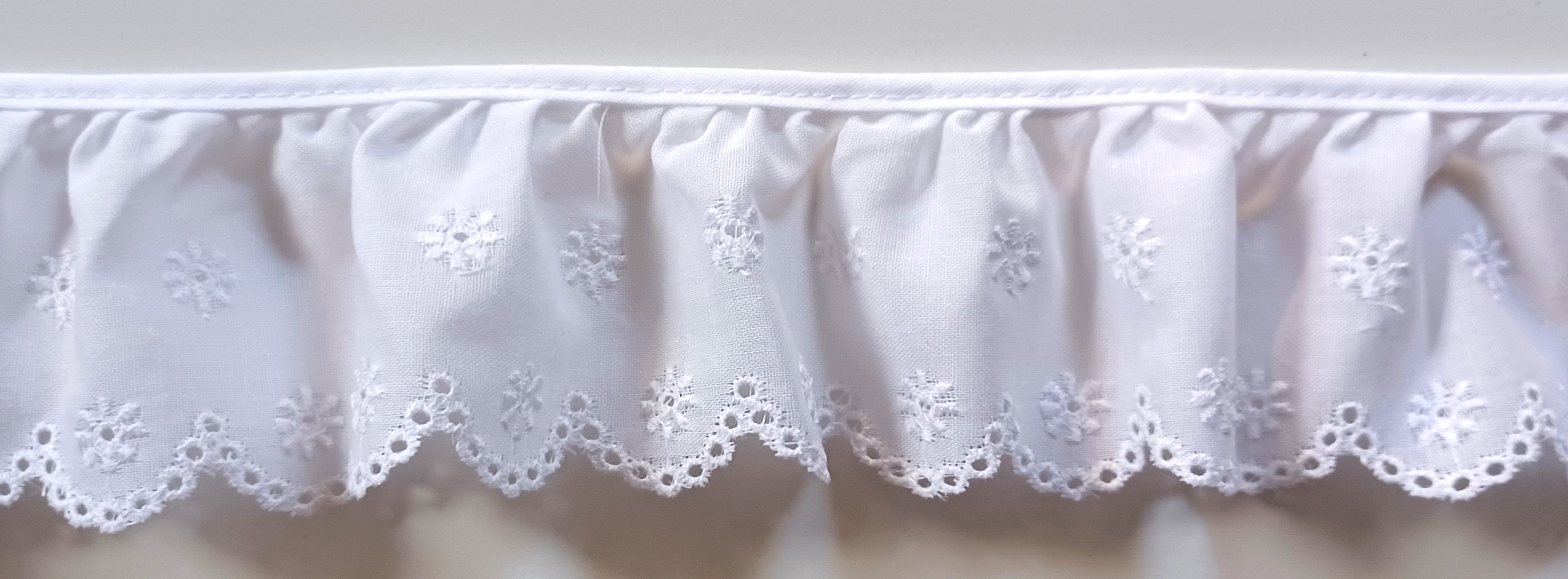 White 2 1/2" Eyelet Lace Trim
