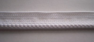 White Polyester 1/4 Inch Piping