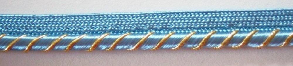 Sky Blue/Gold 1/4" Piping