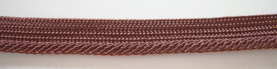 Mocha Brown 1/8 Inch Rayon Ridged Piping
