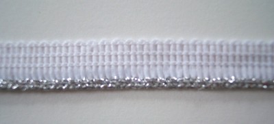 White/Silver Metallic 1/2" Piping