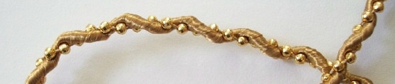 Ant. Gold/Gold Beads Metallic 3/16" Cord