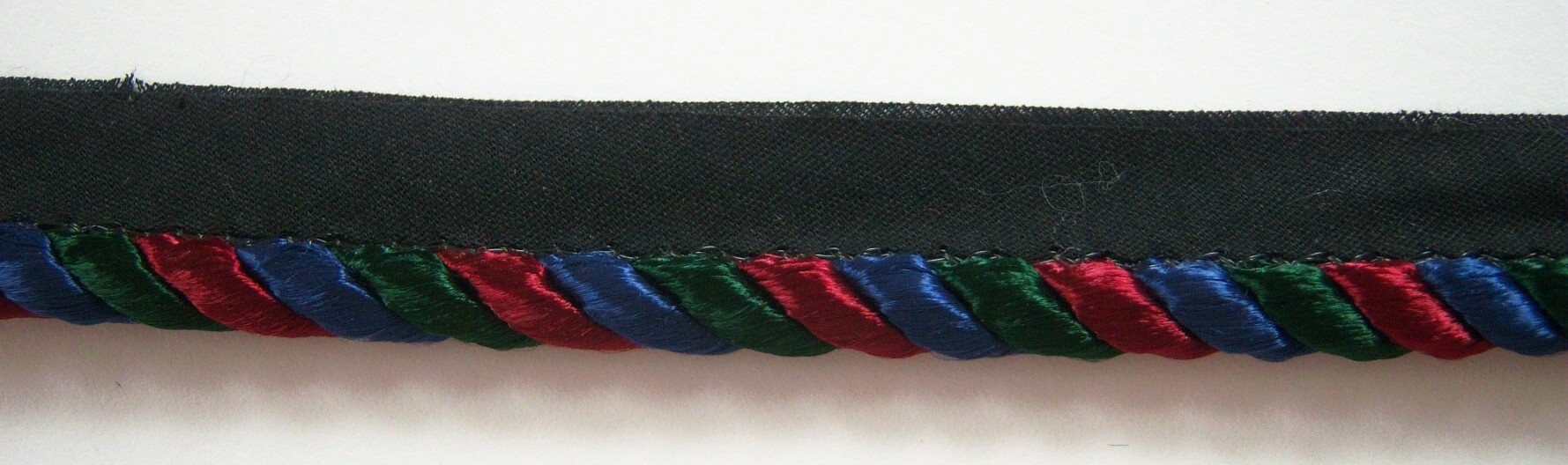 Wine/Green/Royal 3/8" Striped Piping