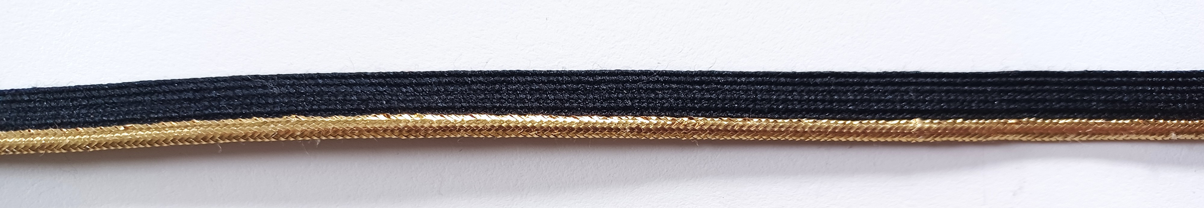 Black/Gold Mesh 1/8" Piping