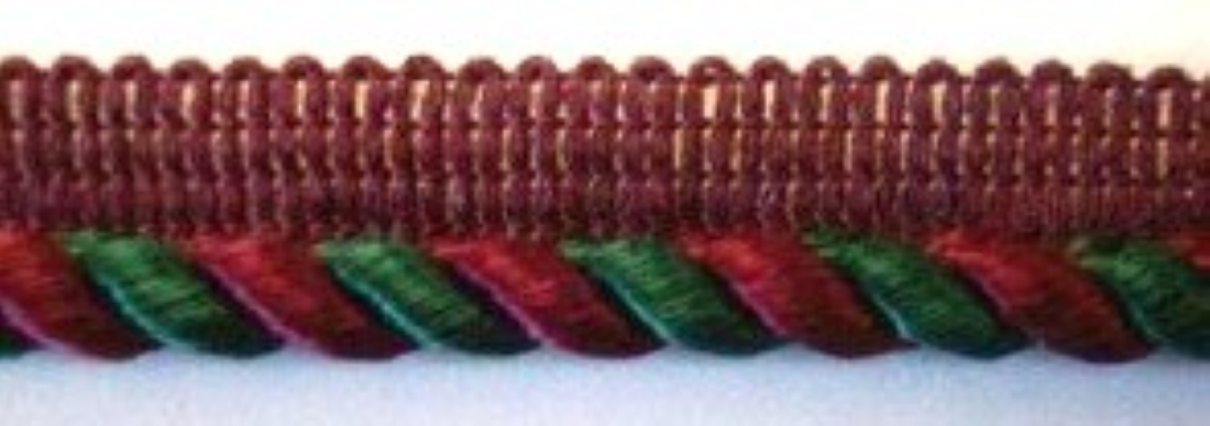 Wrights Wine/Green 7/8" Piping