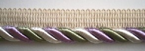 Ivory/Orchid/Sage 3/8" Striped Piping