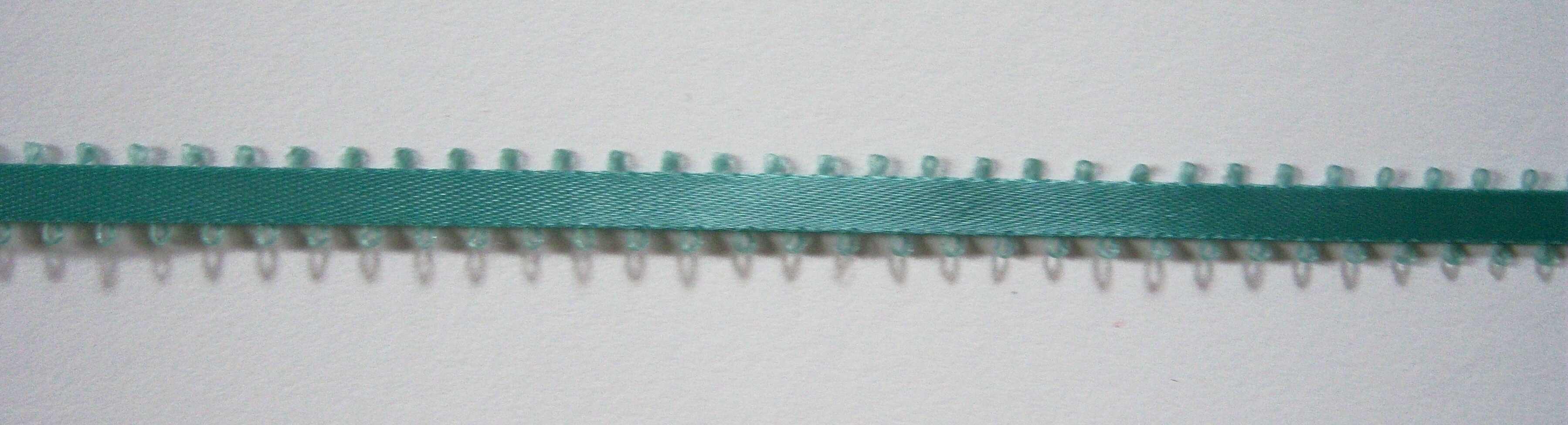 Green 3/8" Double Faced Picot Satin Ribbon