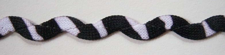 Black Zebra 3/8" Rick Rack