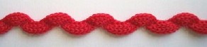 Red Knit 3/8" Rick Rack