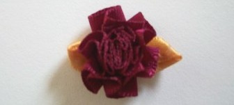 Burgundy/Gold 1 1/4" Carnation
