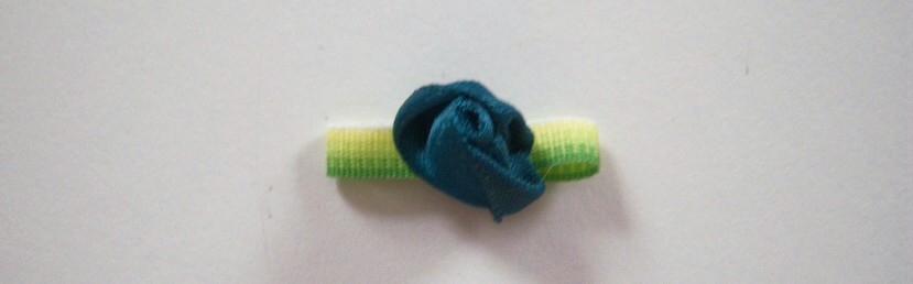 Teal Satin Rose/Ombre 1" Loop